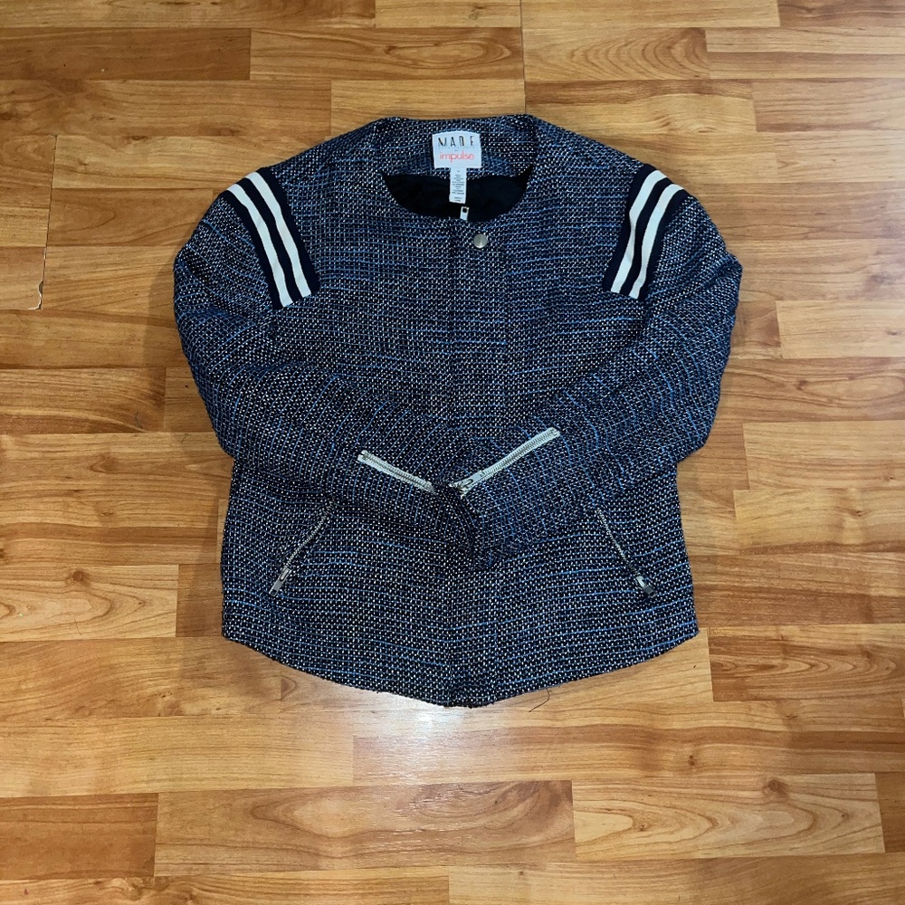 Macys Impulse Tweed Moto Jacket